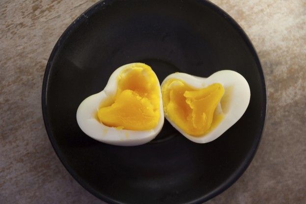 Hard-boiled egg heart