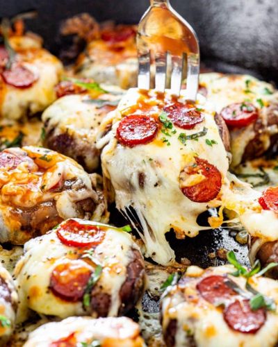 Pizza Stuffed Mushrooms