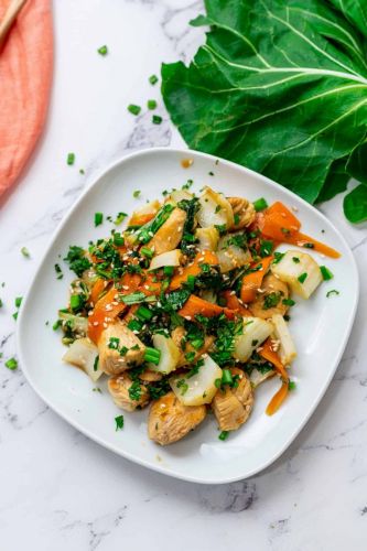 Stir-Fried Chicken and Bok Choy