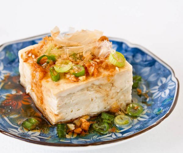 Steamed Tofu With Garlic Soy Dressing