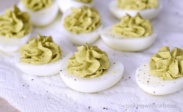 Sweet Pea Deviled Eggs