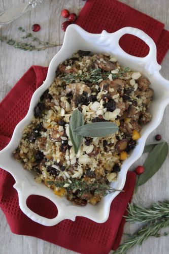 Sausage and cauliflower rice stuffing