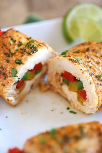 Baked chicken fajita roll-ups