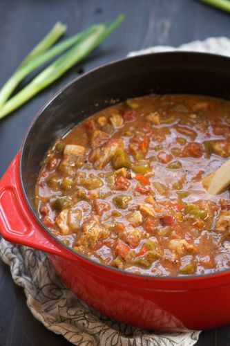 One pot, 30 minute big easy shrimp and chicken gumbo