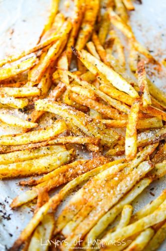 Extra crispy oven baked French fries