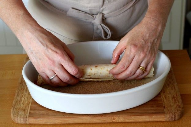 Dip in the cinnamon and sugar mixture