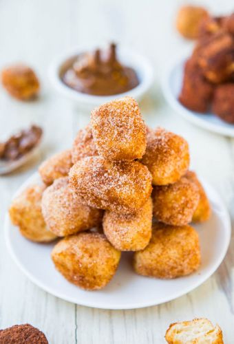 Chocolate and Cinnamon Sugar Soft Pretzel Bites