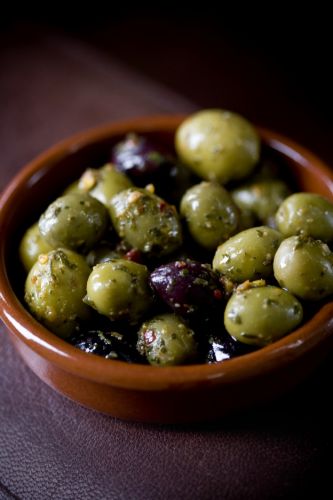 Marinated olives