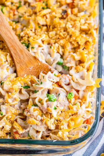 Sour Cream and Onion Tuna Noodle Casserole