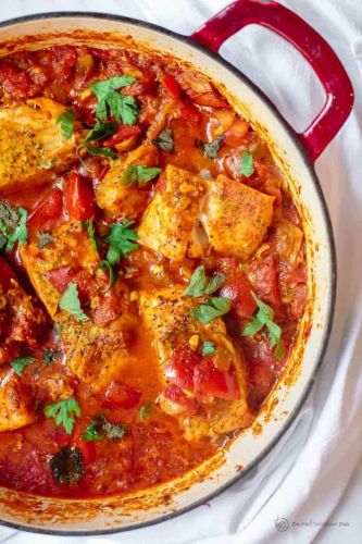 Mediterranean Fish Fillet, Shakshuka Style