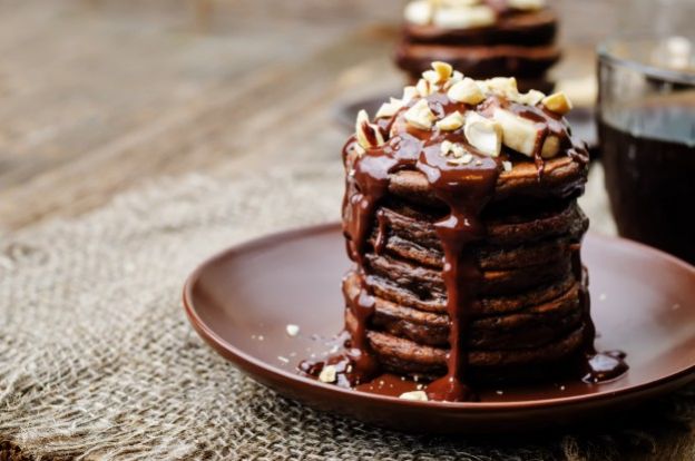 Gourmet chocolate pancakes