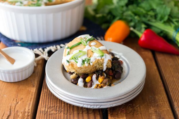 Black Bean Cornbread Pot Pie