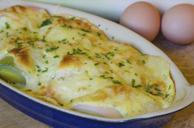 Leek and potato gratin