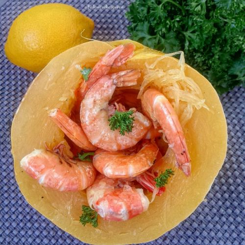 Spaghetti Squash Shrimp Scampi