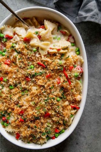 Easy Tuna Casserole with Gruyere Cheese