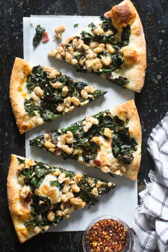 Kale and White Bean Pizza