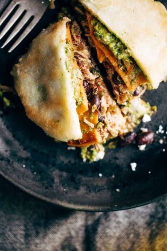 Arepas with Carnitas and Sweet Potato