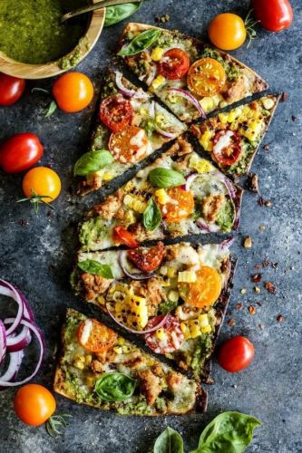 Farmer's Market Grilled Flatbread Pizza