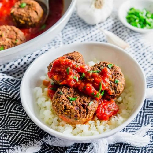 Italian Black Bean Meatballs