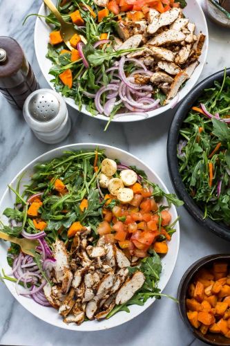 Balsamic Grilled Chicken and Arugula Salad