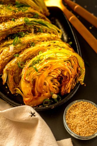 Grilled Cabbage Wedges With Korean Glaze