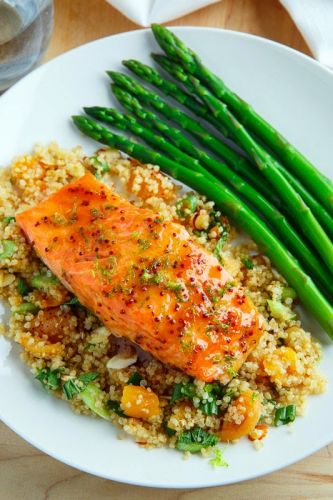 Apricot Dijon Glazed Salmon