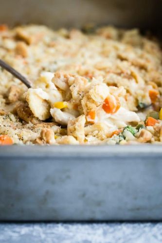 Turkey Pot Pie Mac and Cheese