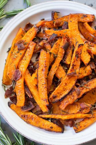 Rosemary Bacon Butternut Squash Fries