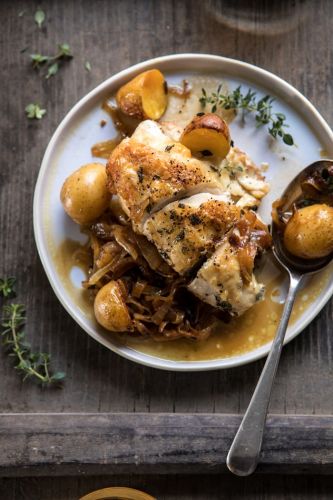 Skillet Roasted French Onion Chicken and Potatoes