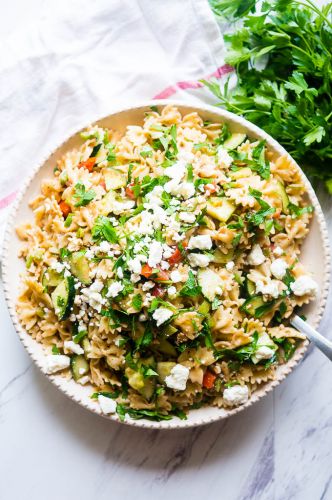 Lemon Balsamic Summer Pasta Salad