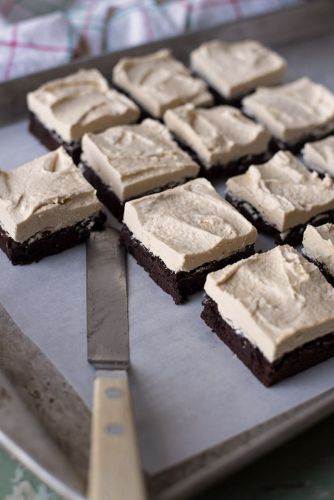 Boozy Irish Brownies with Irish Cream Whiskey Ganache