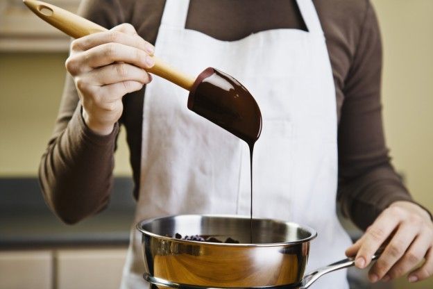 Melt chocolate in a double boiler