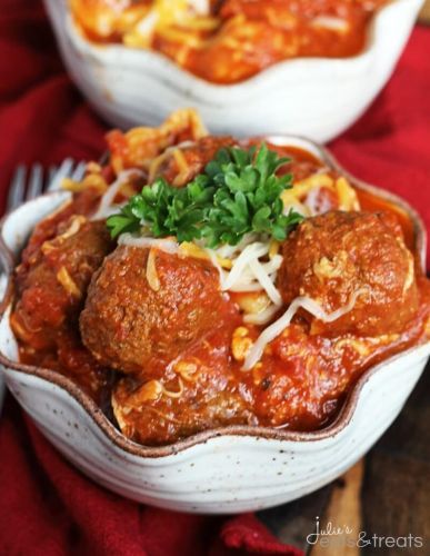 Crock Pot Cheesy Meatball Tortellini