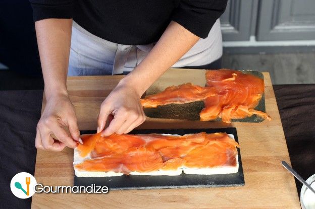 Add a layer of salmon