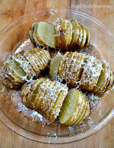 Microwaved Hasselback Potatoes