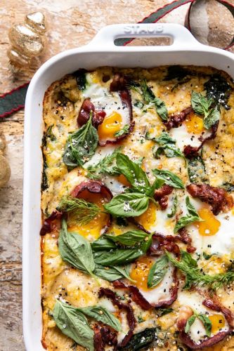 Everything Cheesy Potato and Egg Breakfast Casserole