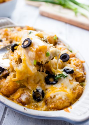 Tater Tot Enchilada Bake