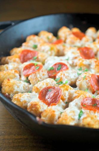 Tater Tot Pizza Casserole