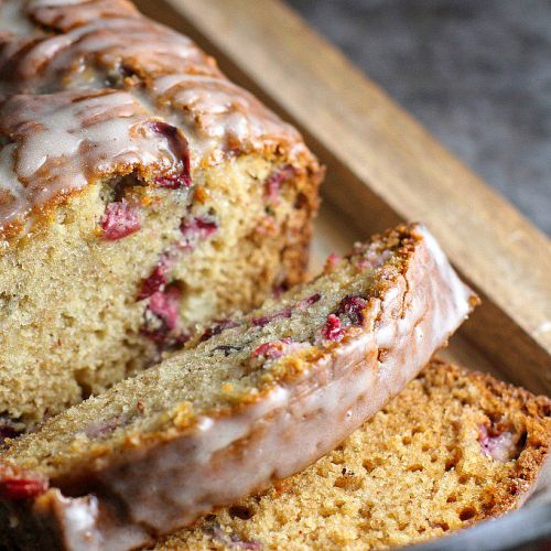 Cranberry Vanilla Eggnog Bread