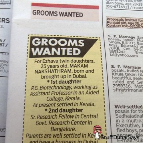 Advertising For Sons-in-Law