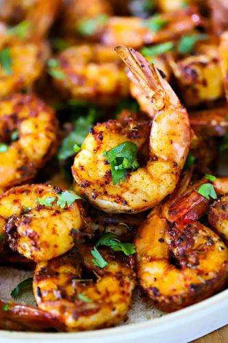 Easy Air Fryer Spicy Shrimp