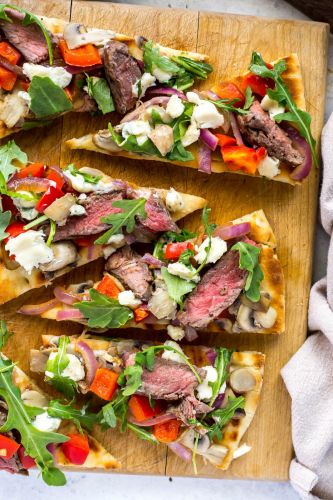 Easy Steak Gorgonzola Flatbread