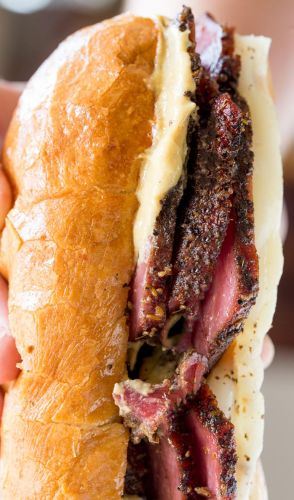 Slow Cooker Pastrami Sandwiches