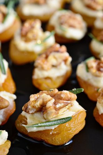 Dried Apricot Blue Cheese Canapes