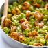 Asparagus-Spinach Pesto Pasta with Blackened Shrimp