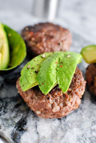 WHOLE30 GARLIC BACON AVOCADO BURGERS