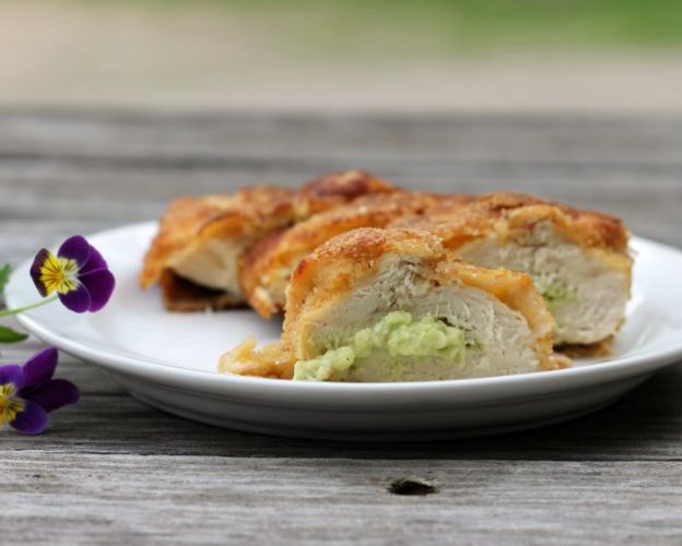 Avocado Cream Cheese Stuffed Chicken