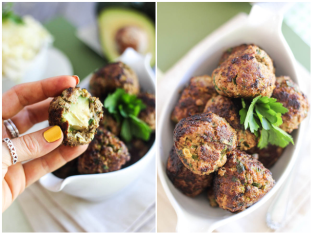 Avocado-Stuffed Meatballs