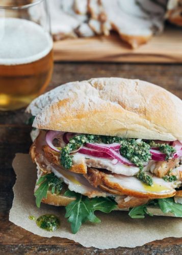 Porchetta Sandwich with Italian Salsa Verde