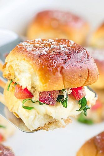 Chicken Bruschetta Sliders